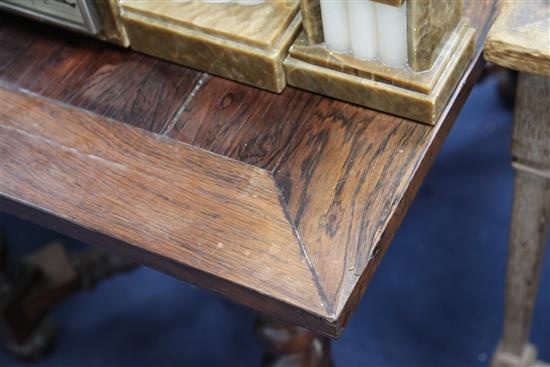 A 19th century Dutch rosewood centre table, W.3ft 8in. D.2ft 9in. H.2ft 6in.